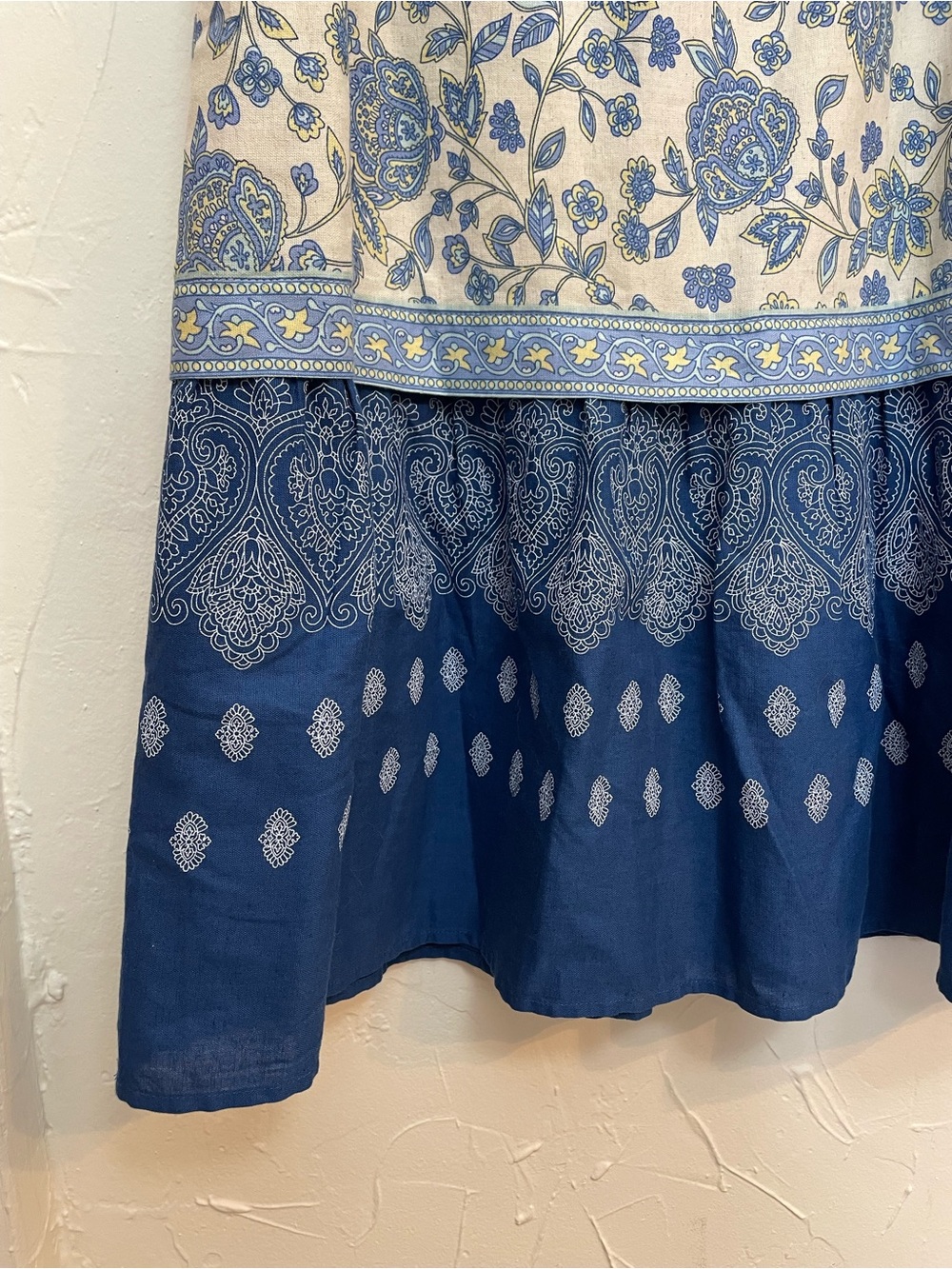 J. Jill Blue and Cream Floral Maxi Skirt - Picture 4 of 7